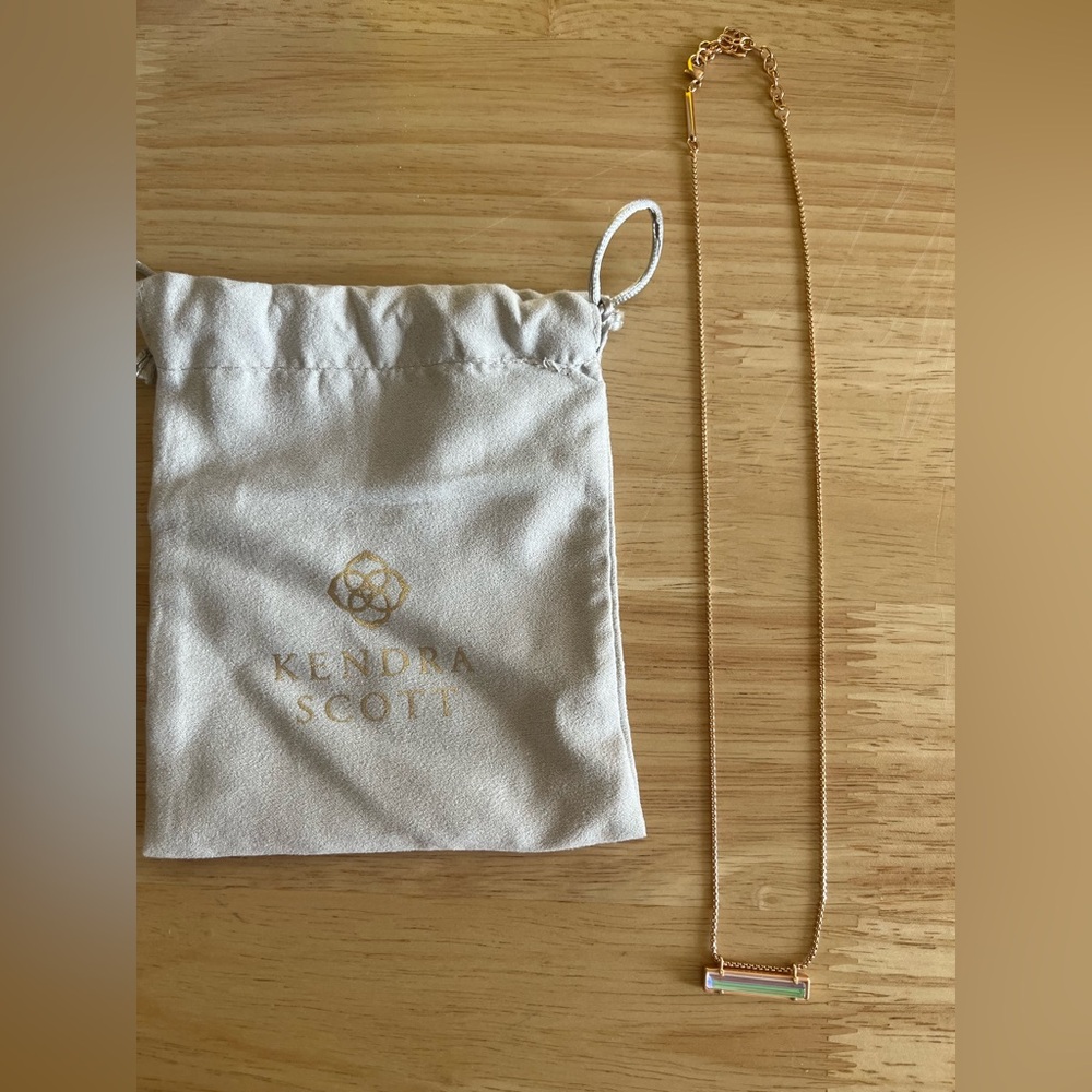 Kendra Scott Rose Gold and Dichroic  Glass Leanor